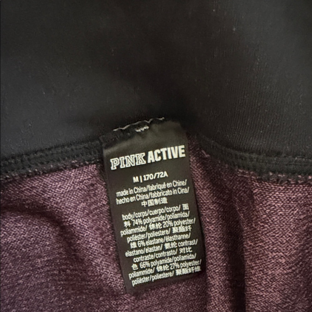 Victoria's Secret Black and Pink Leggings - Picture 5 of 5